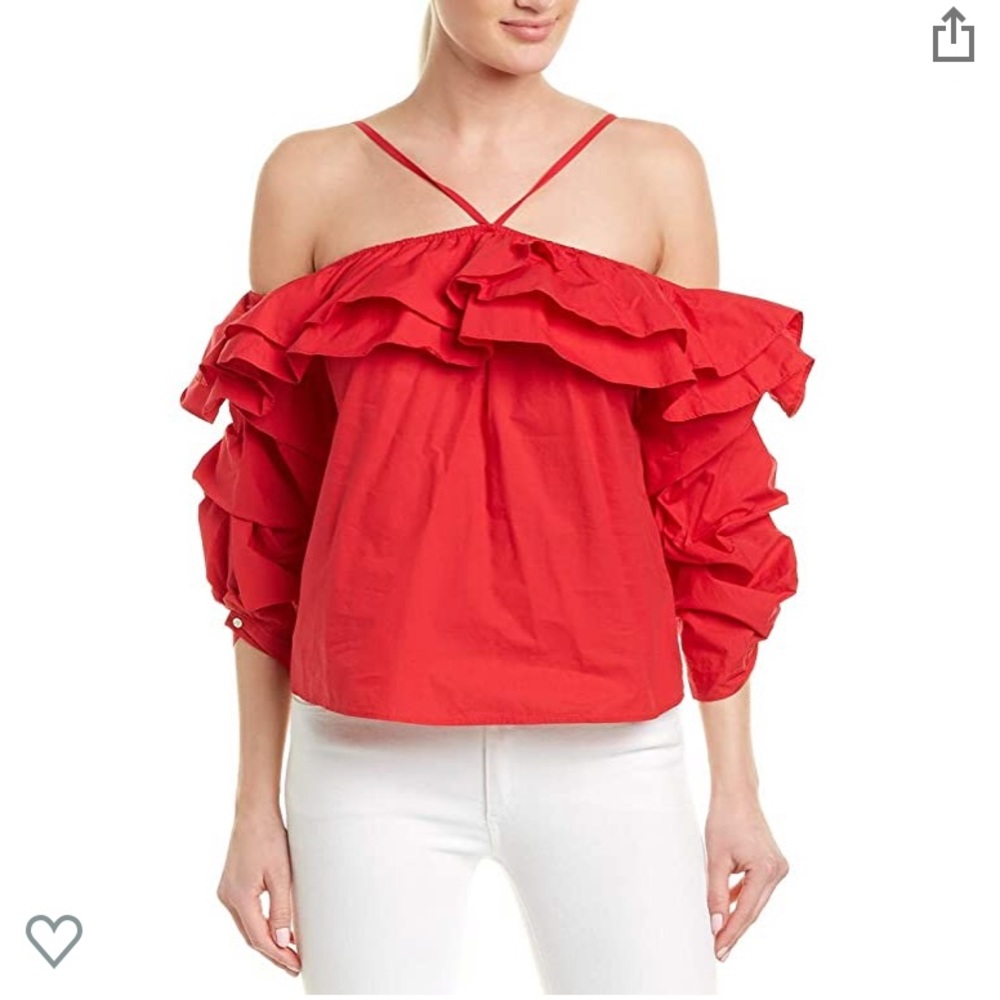 NWT Joie Econa Cherry Ruffle Top